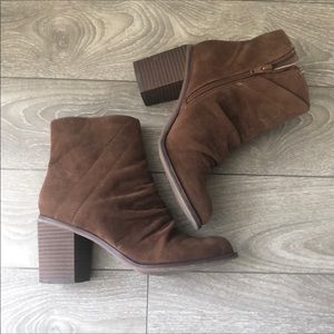 Block heel booties